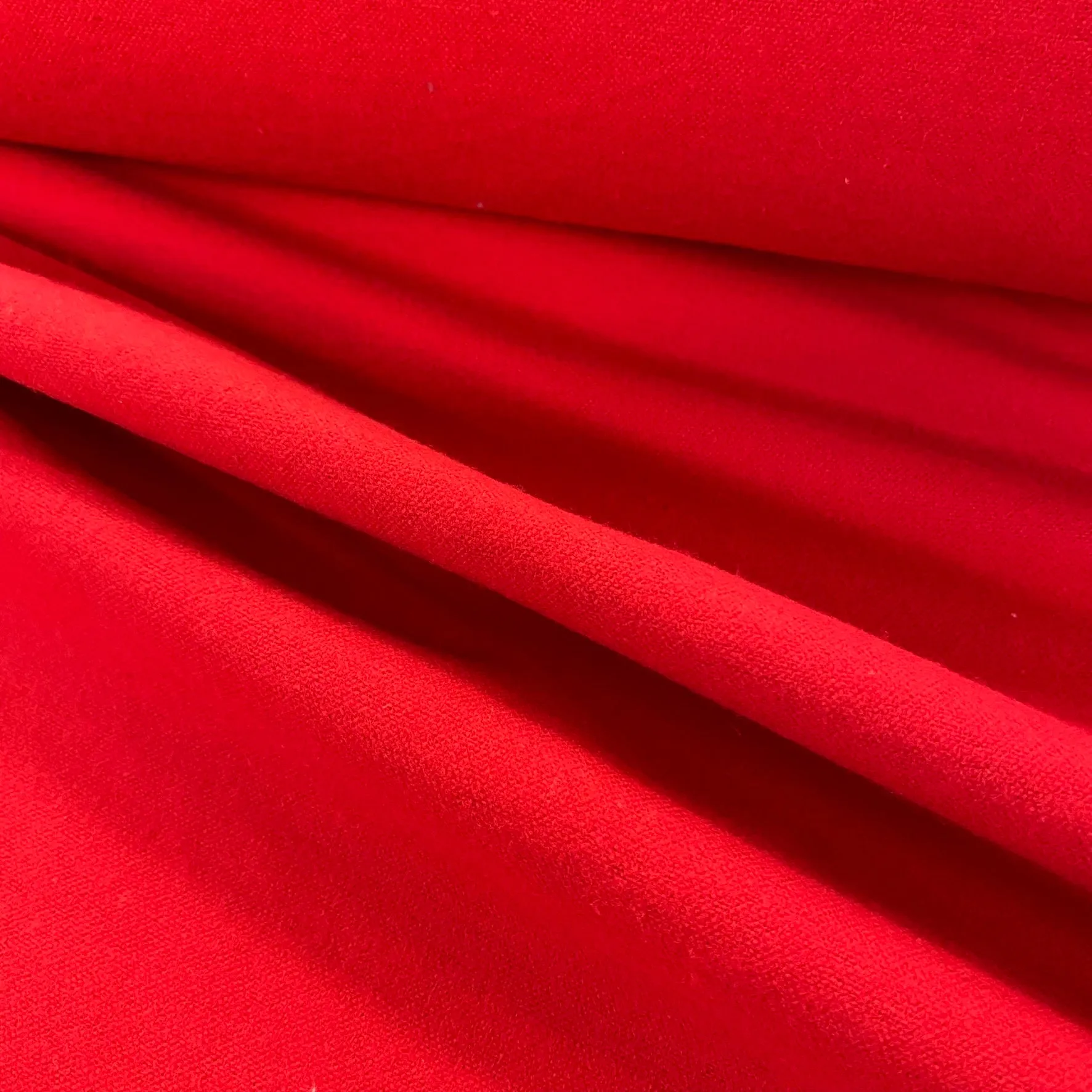 100% Brushed Cotton - Red - £6.00 Per Metre - Sold By Half Metre