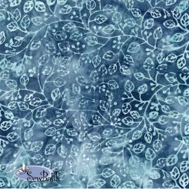 115" Batik Cotton - Violetta - Dusty Denim [ 1 YARD CUT ONLY ]