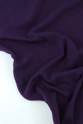 1YD 30IN REMNANT; Dark Plum Lightweight Cotton Spandex Jersey