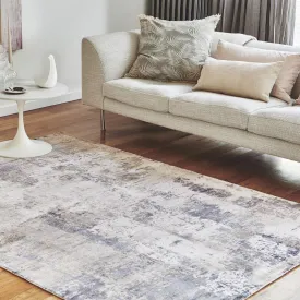 Abstract Screen Printed Hand Woven Rug - Cloud