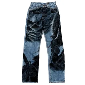 Angel Print Denim Jeans