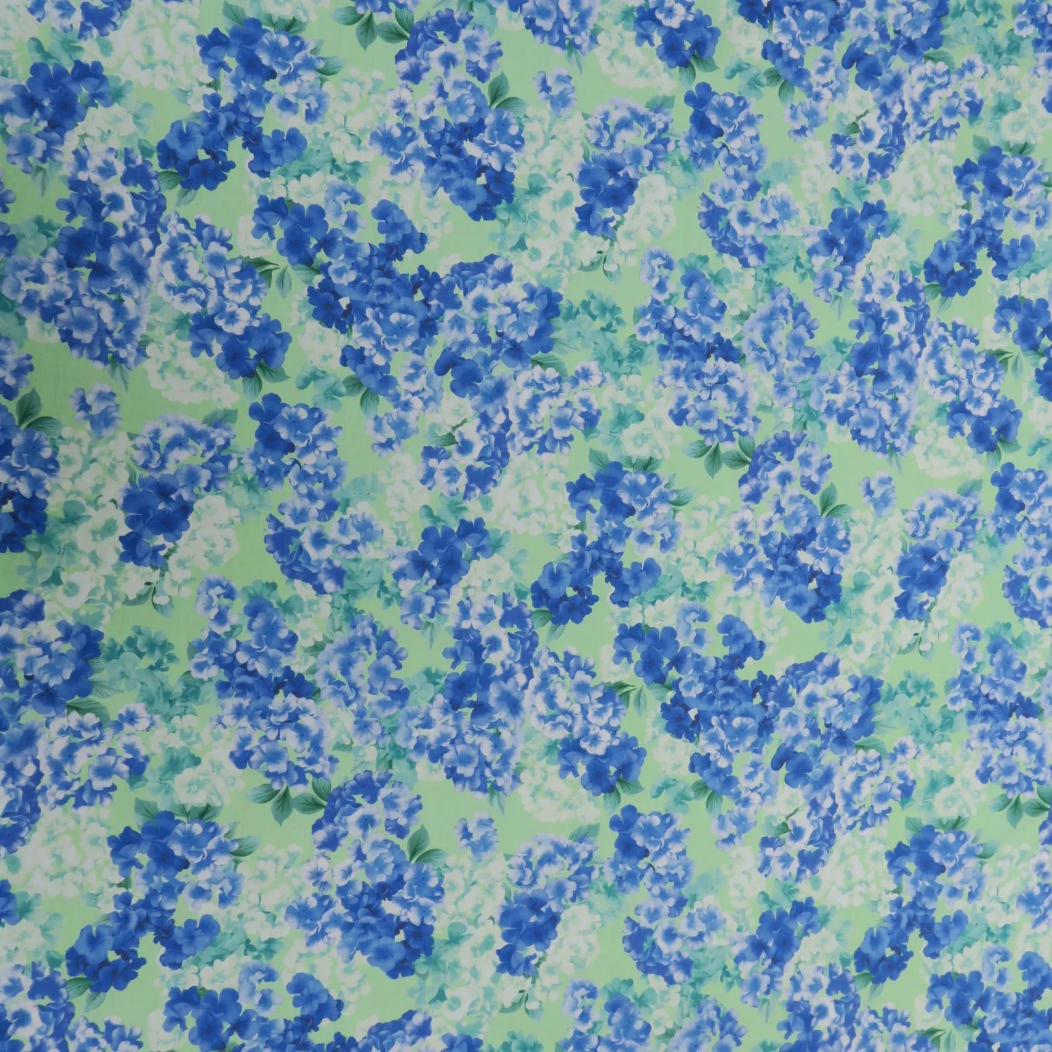 Blue Hydrangeas Floral Printed Cotton Pierre Cardin