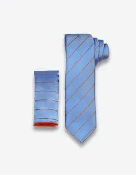 Blue-Orange Striped Tie