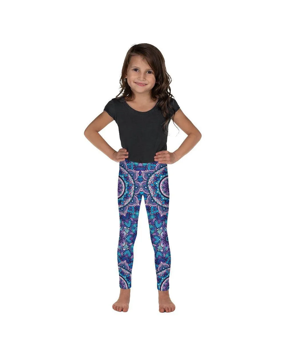 Colorful Blue Mandala Kid's Leggings