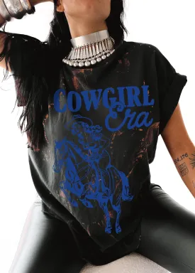 COWGIRL ERA BLEACHED OUT SIDE SLIT TEE