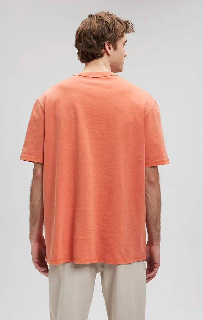 CREW NECK T-SHIRT IN CARNELIAN