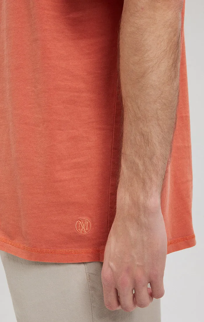 CREW NECK T-SHIRT IN CARNELIAN