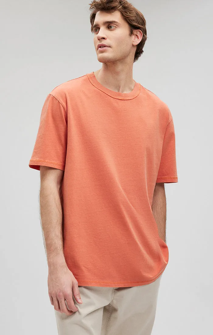 CREW NECK T-SHIRT IN CARNELIAN