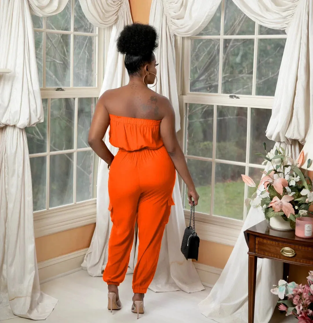 Elegant Off-Shoulder Strapless Jumpsuit - Prolyf Styles