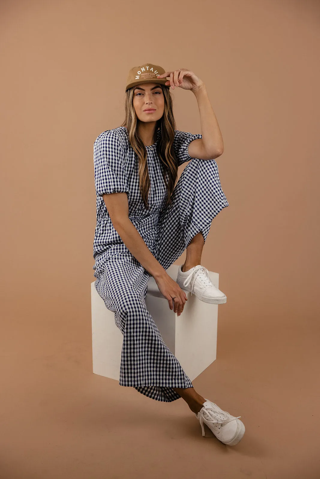 First Call Gingham Romper