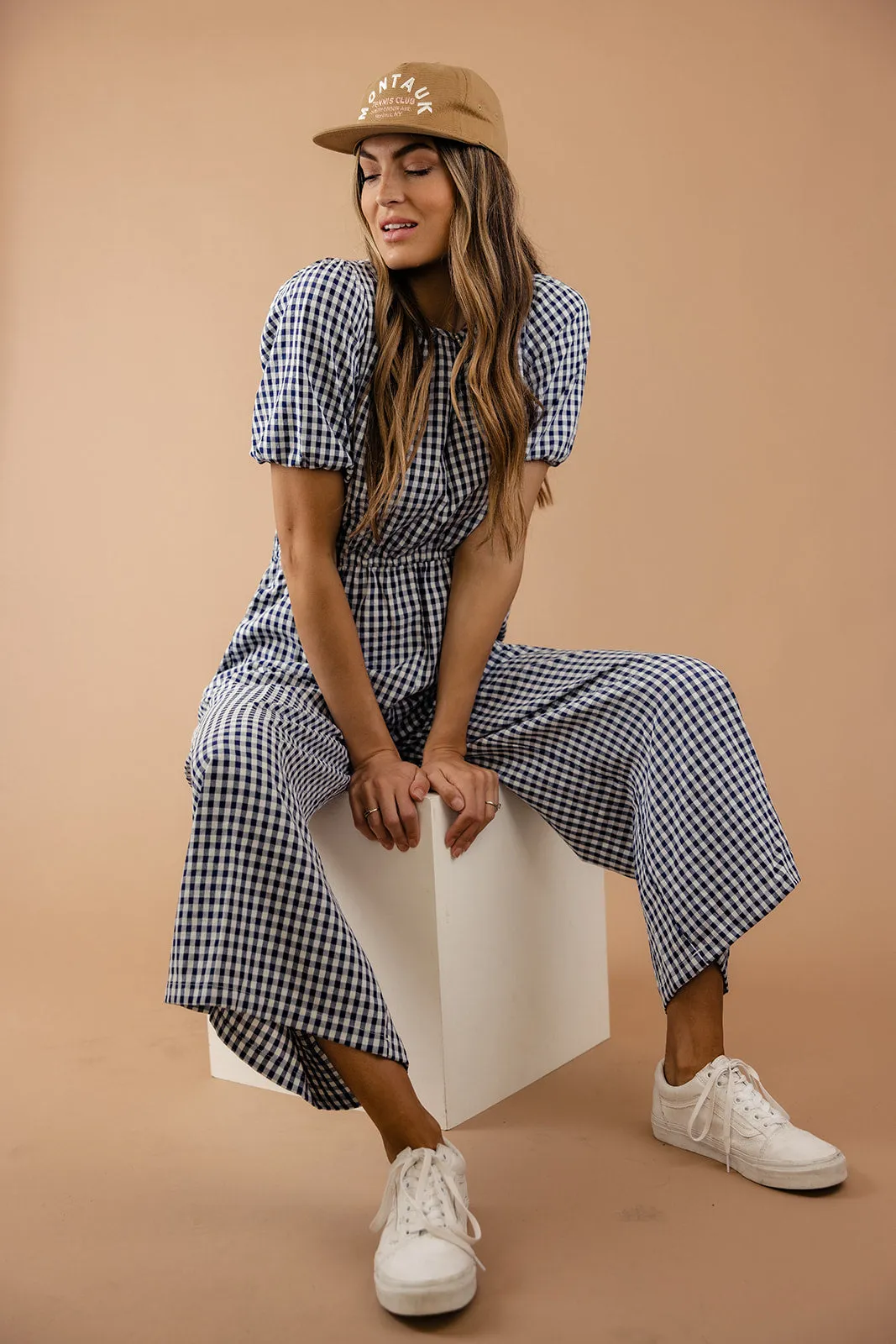 First Call Gingham Romper