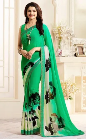 Floral Printed Georgette Saree