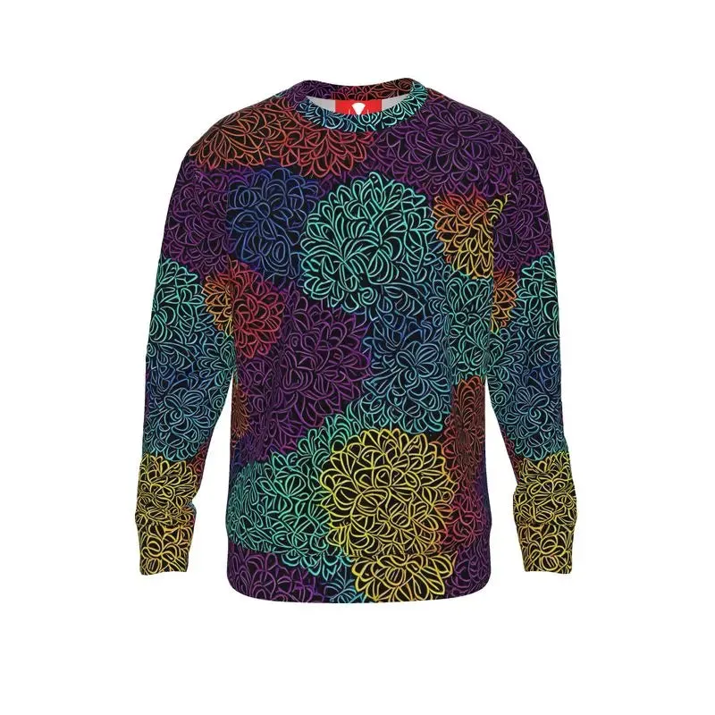 Flower Buds All Over Print Sweater