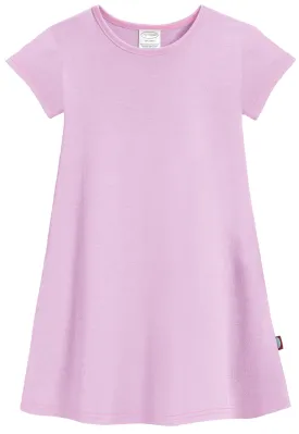 Girls Soft Cotton Jersey Cap Sleeve Dress | Lavender