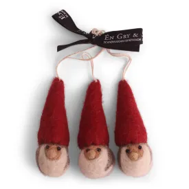 Gnomes Christmas Ornaments (Set of 3) by Én Gry & Sif