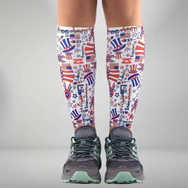 Independence Doodle Compression Leg Sleeves