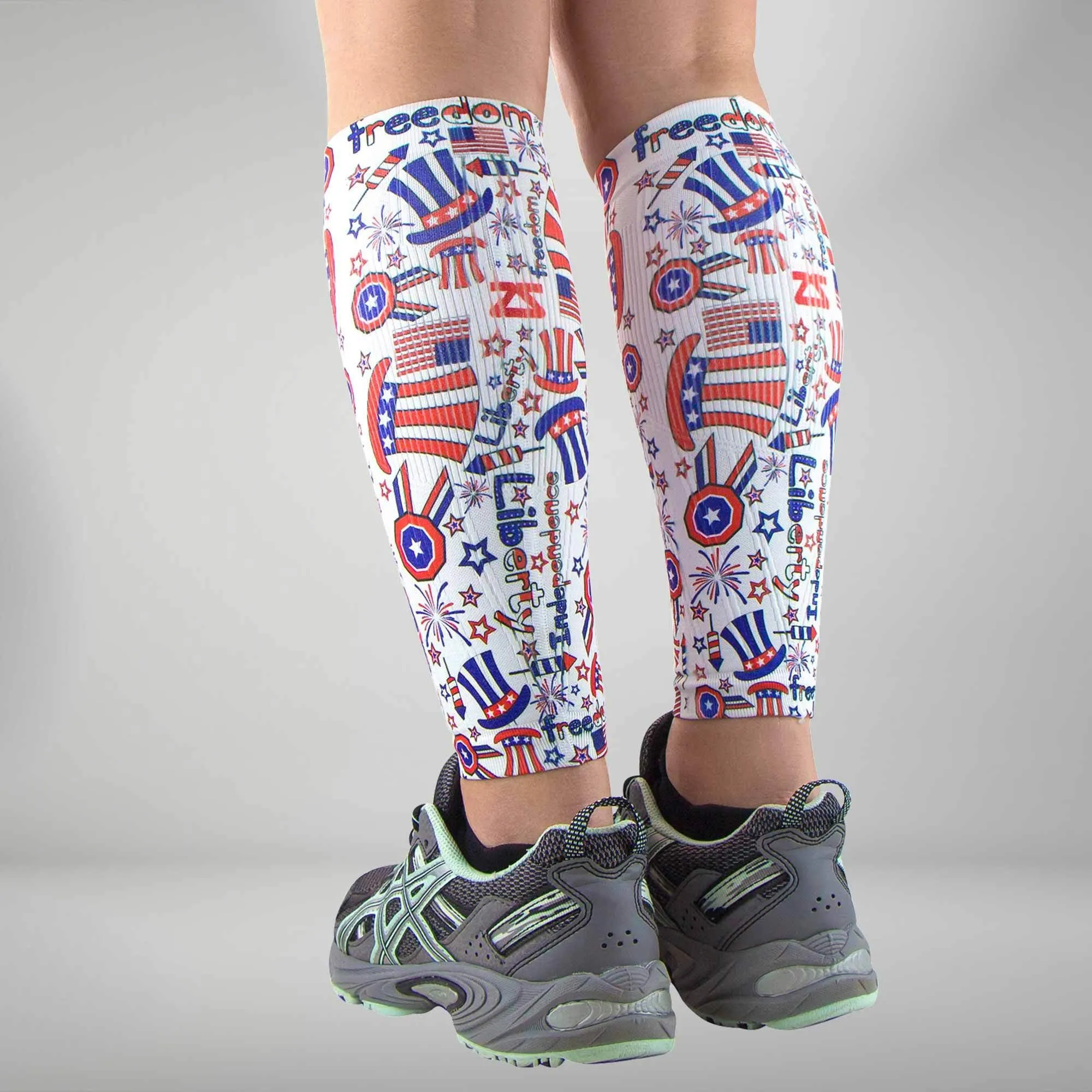 Independence Doodle Compression Leg Sleeves