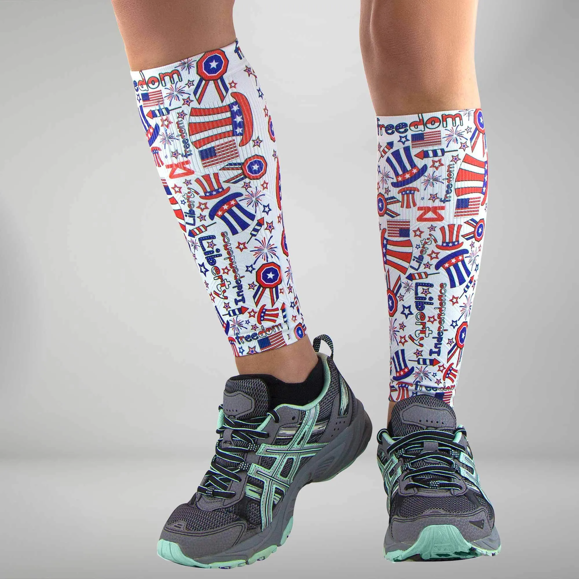 Independence Doodle Compression Leg Sleeves