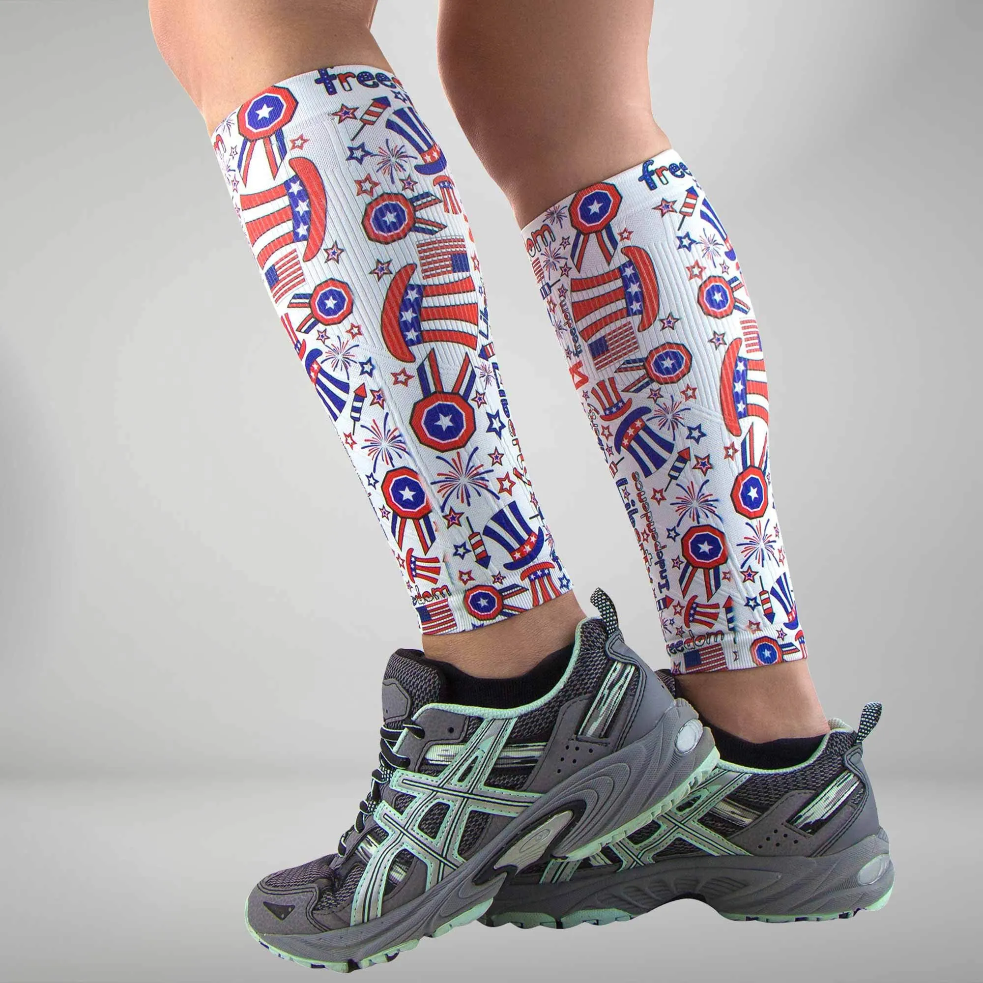 Independence Doodle Compression Leg Sleeves