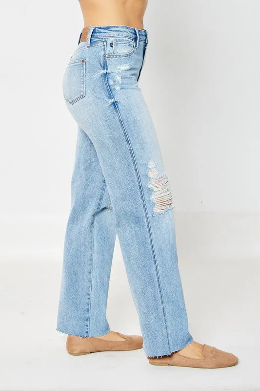 Judy Blue High Waist Rigid Magic 90's Destroy Straight