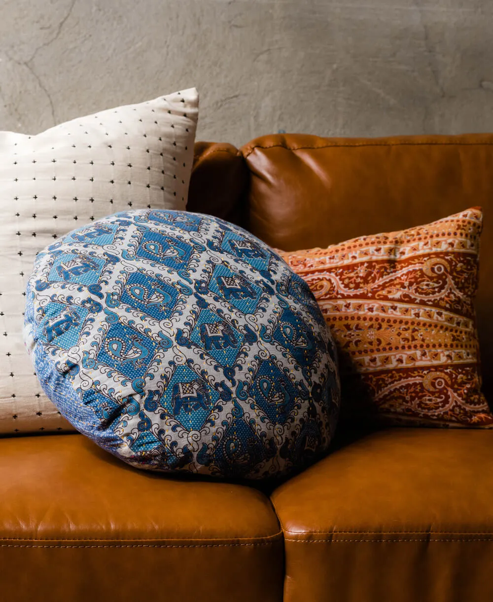 Kantha Round Pillow - No. 240211