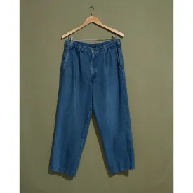 Made in USA, Double Pleated Denim Pants - 31 x 26