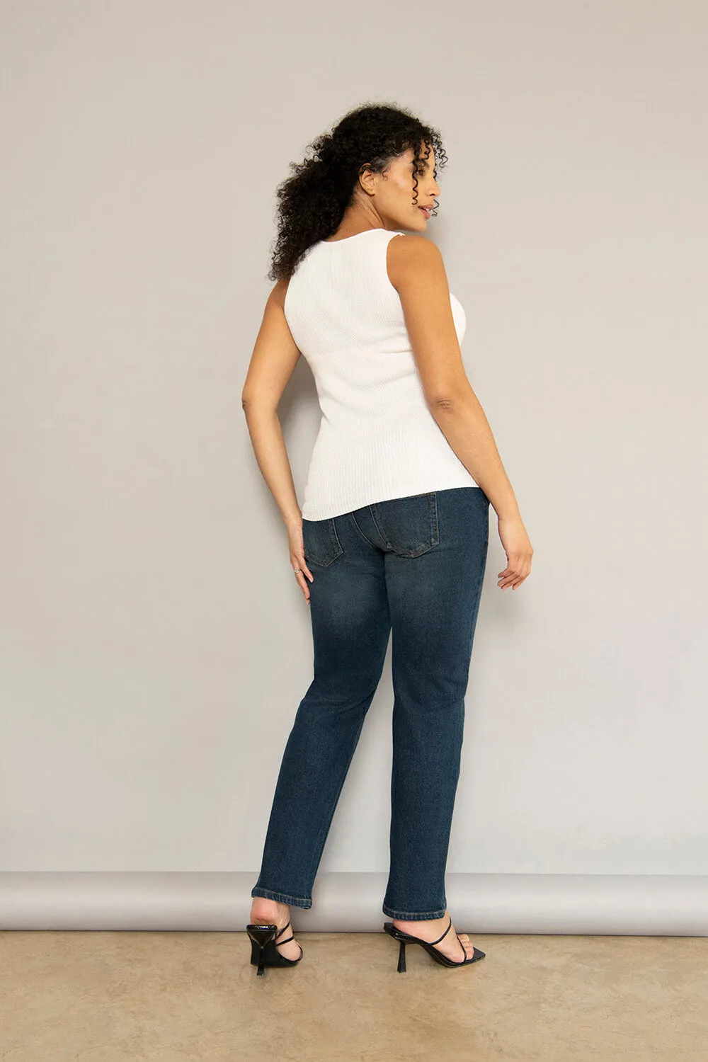 Maternity Straight Jeans - Dark Blue