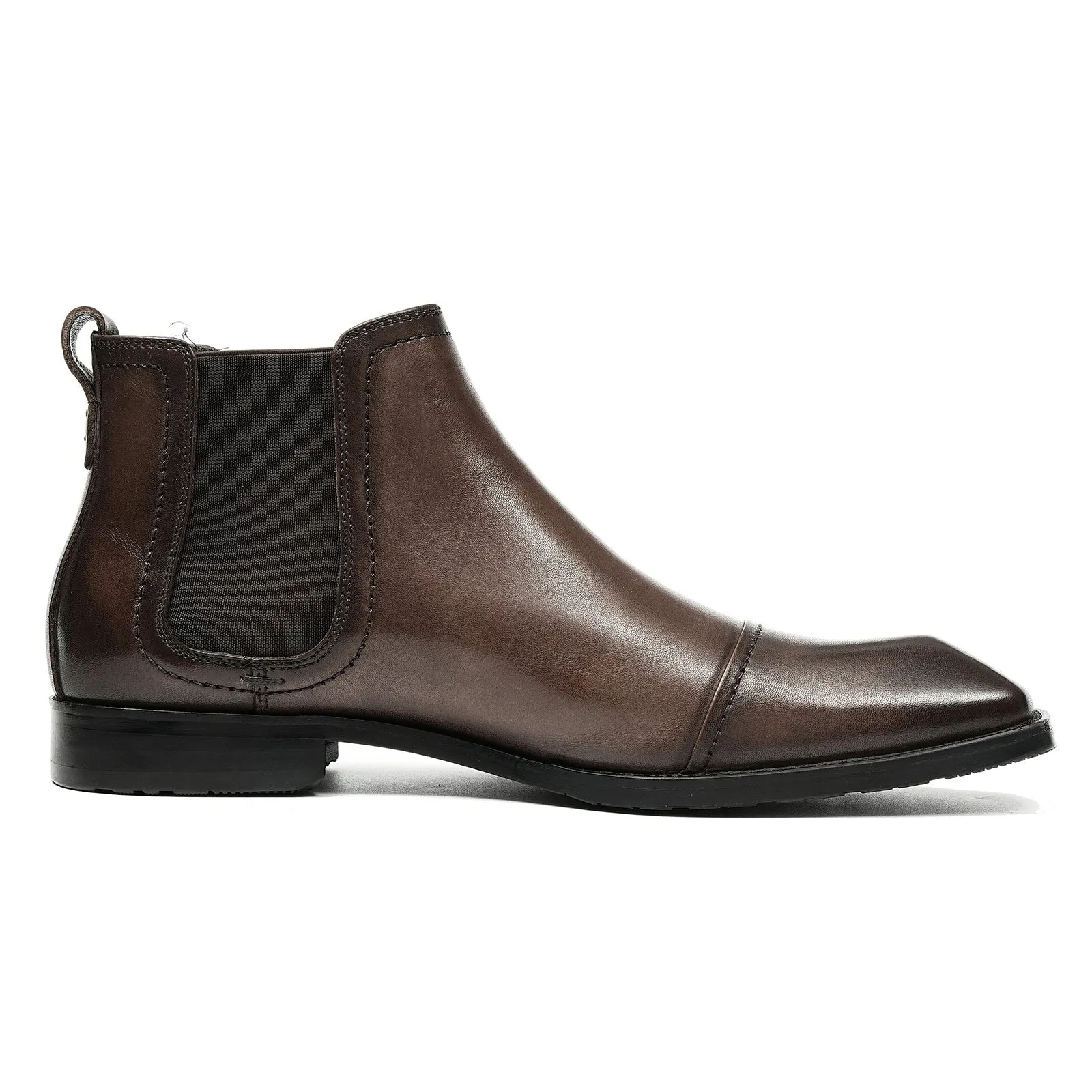 Men’s formal cap-toe boots Brown