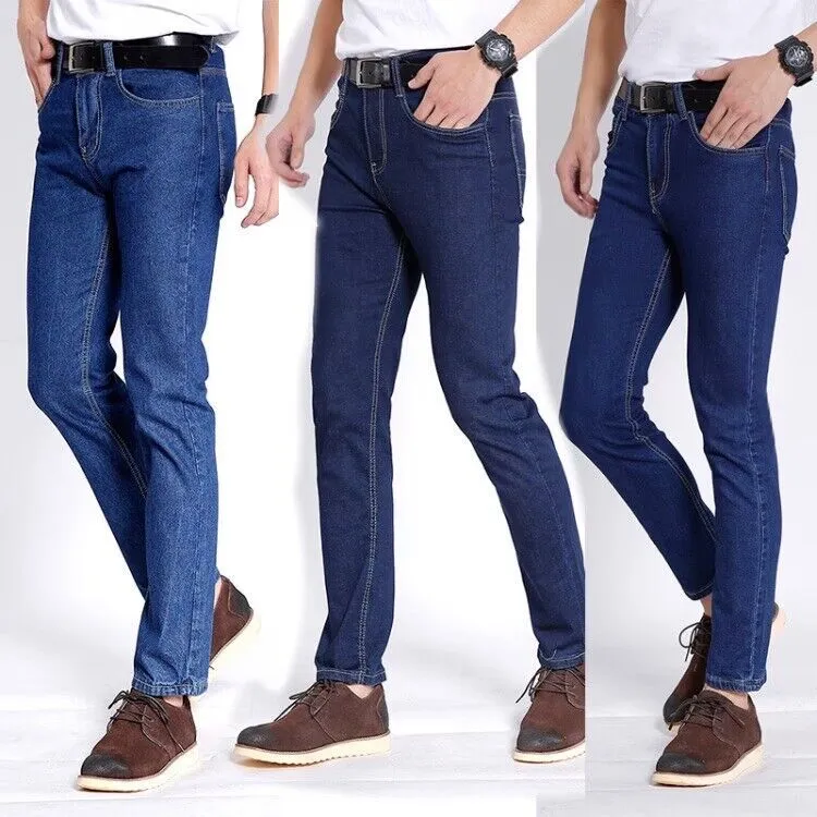 Men's Jeans  Hot Trade Export Denim Trousers Factory Stock Direct Sales Straight Loose Men's Jeans