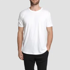 Natural Premium Scoop T-Shirt White