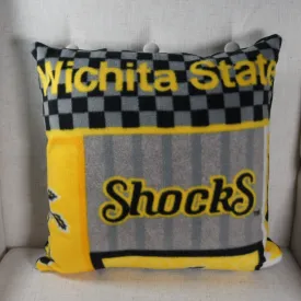 Pillows - College - NCAA - Wichita State University-WSU - Shockers - Black - 16 inch