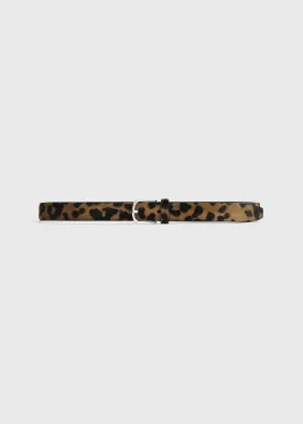 Pony hair belt leopard