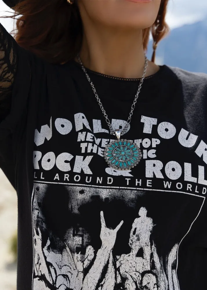 Rock & Roll Premium Oversized Graphic Tee