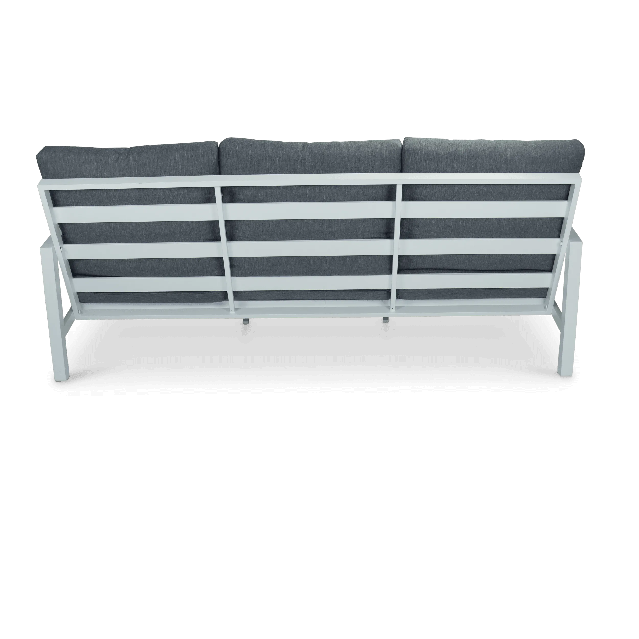 San Sebastian 5pc Outdoor Lounge Suite in Arctic White Aluminium with Platinum Olefin Cushions