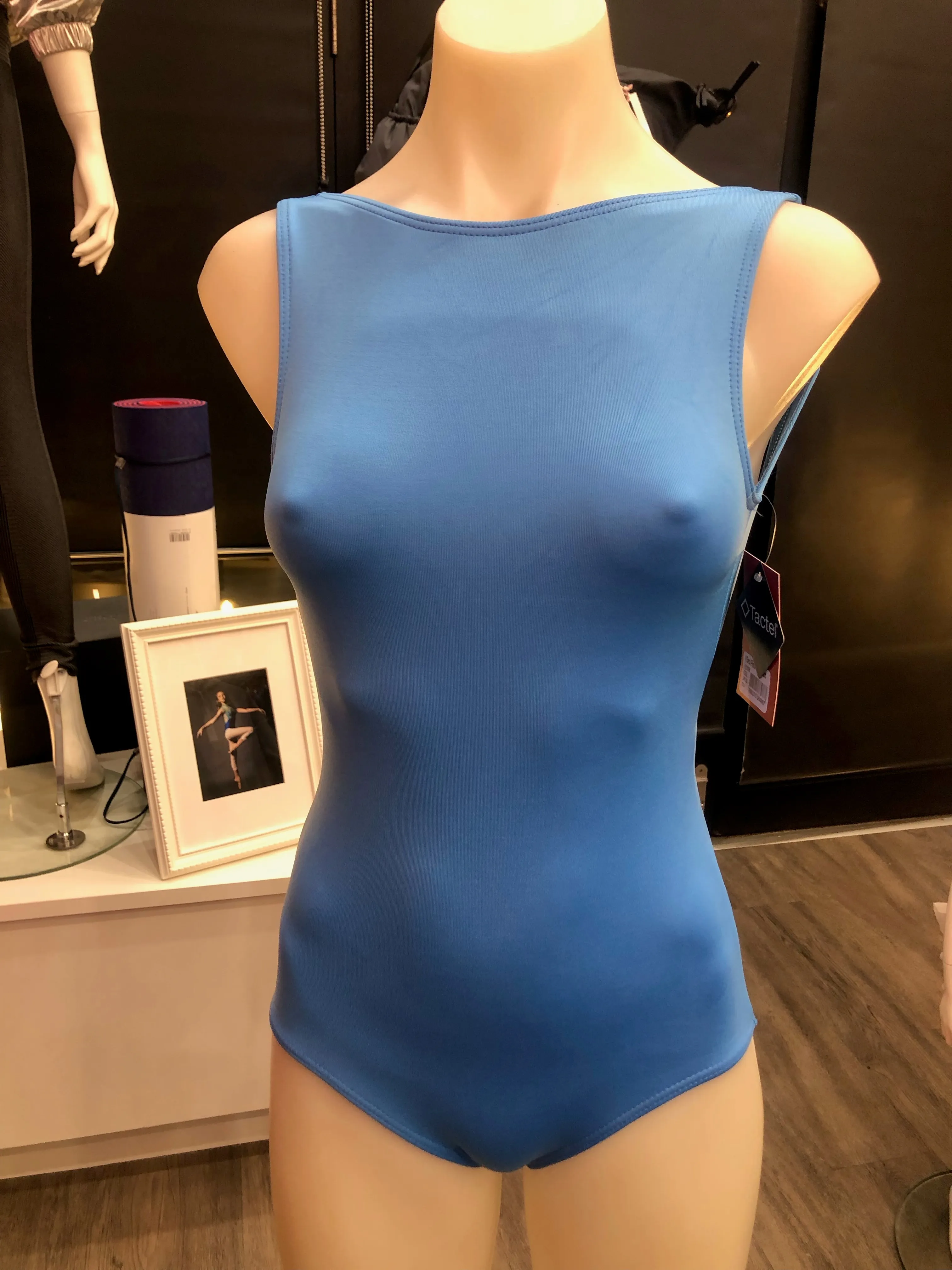 Studioline deep V-back tank leotard- Woman Cobalt Blue