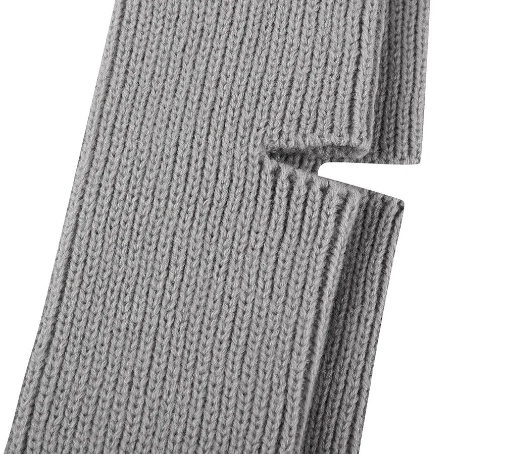 Women Stretchy Ribbed Knit Stirrup Leg Warmers